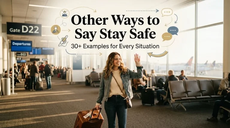 other ways to say stay safe