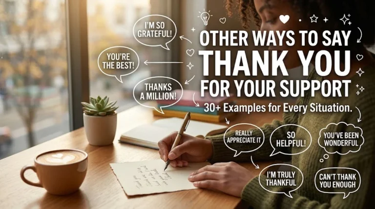 other ways to say thank you for your support