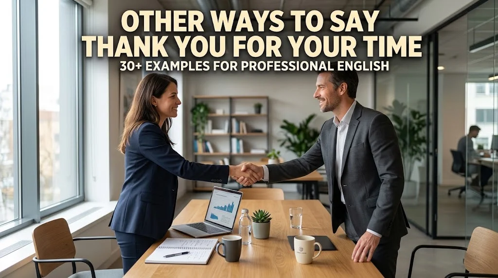 other ways to say thank you for your time