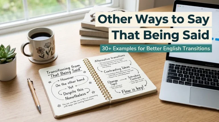other ways to say that being said