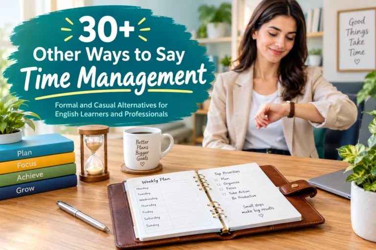 other ways to say time management