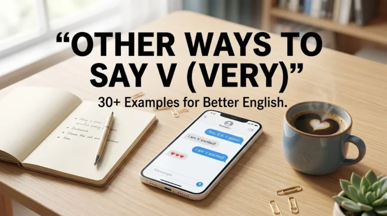other ways to say v