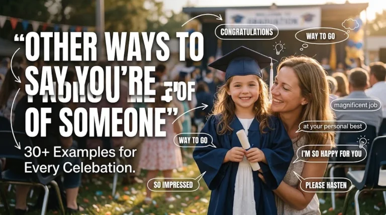 other ways to say you're proud of someone
