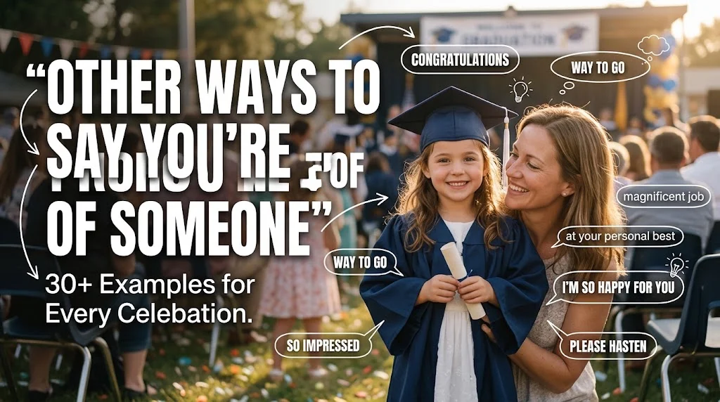 other ways to say you're proud of someone