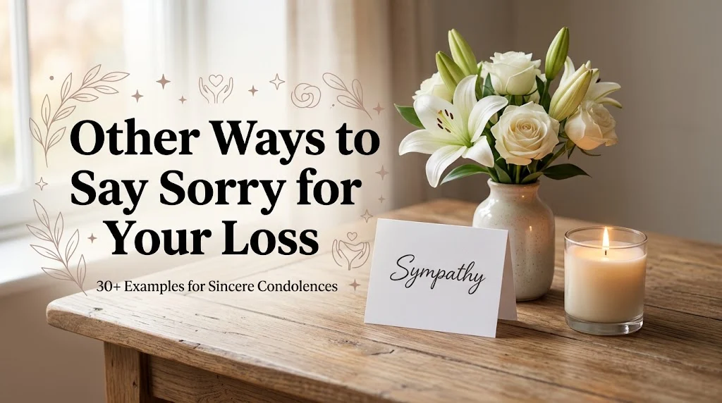 sorry for your loss other ways to say