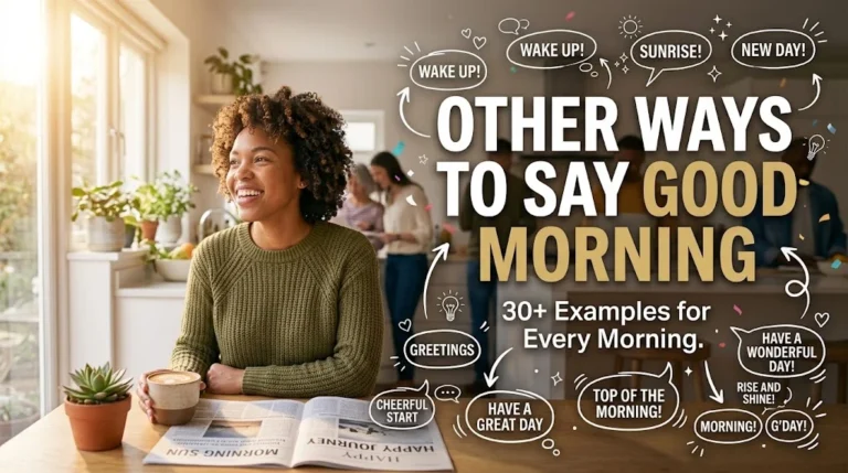 what are other ways to say good morning