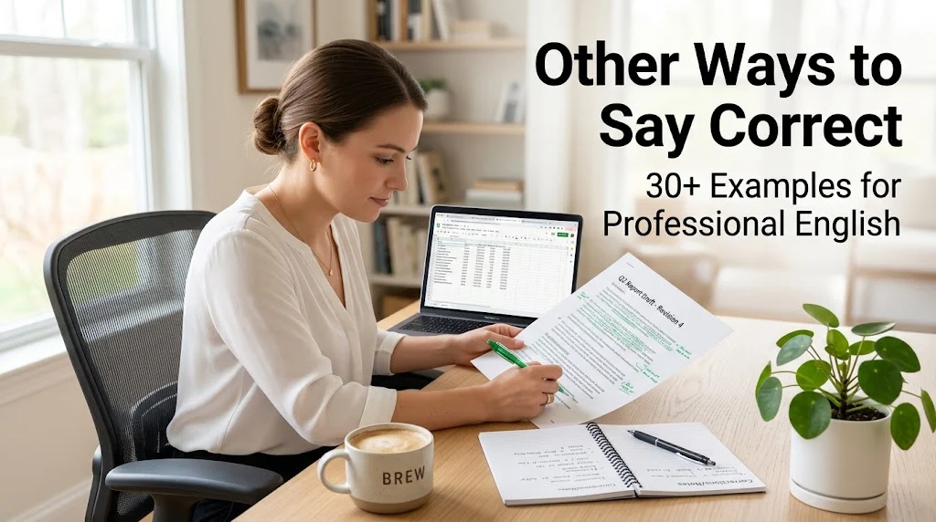other ways to say correct