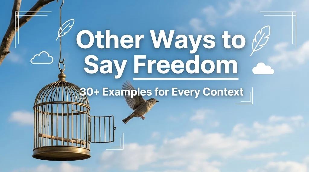 other ways to say freedom