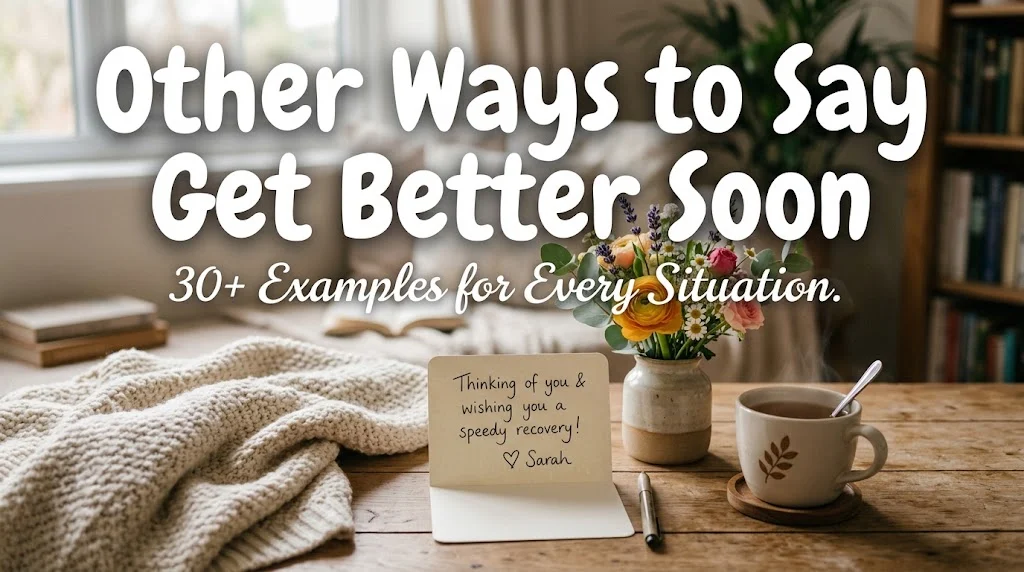 other ways to say get better soon