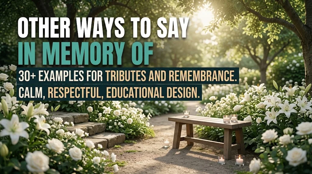 other ways to say in memory of
