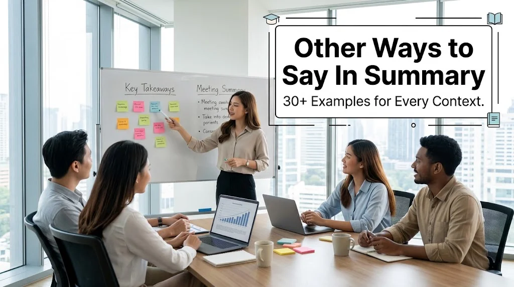 other ways to say in summary