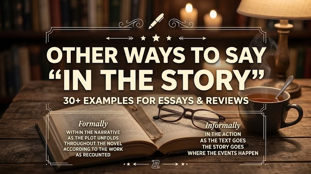 other ways to say in the story