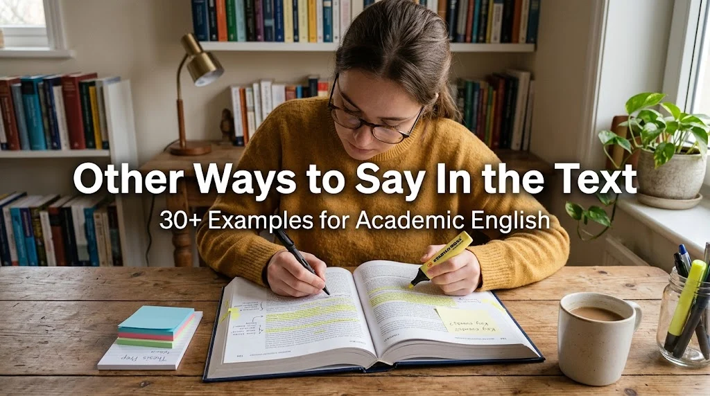 other ways to say in the text