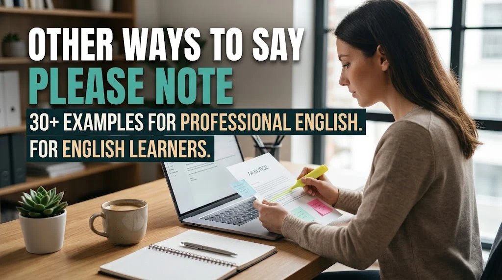 other ways to say please note