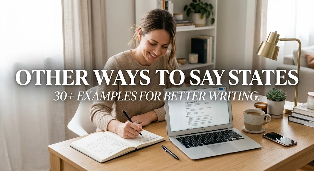 other ways to say states