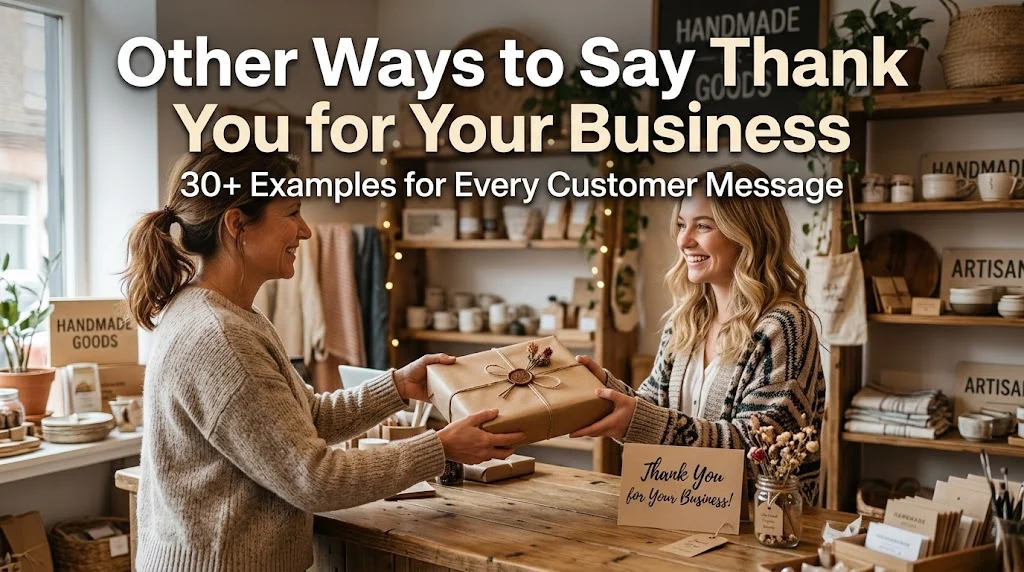 other ways to say thank you for your business
