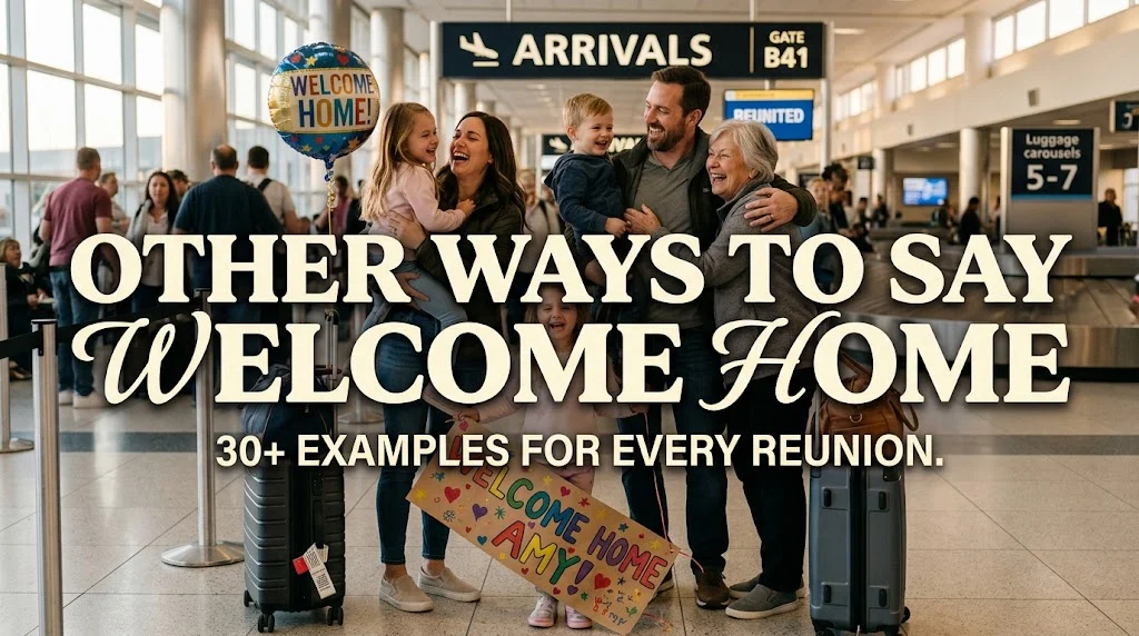 other ways to say welcome home