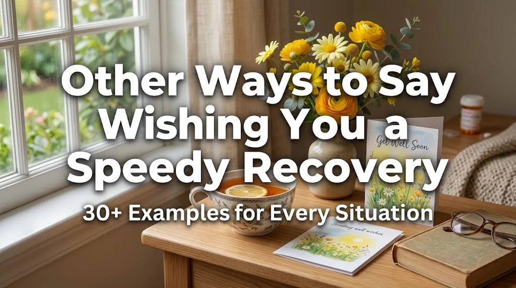 other ways to say wishing you a speedy recovery